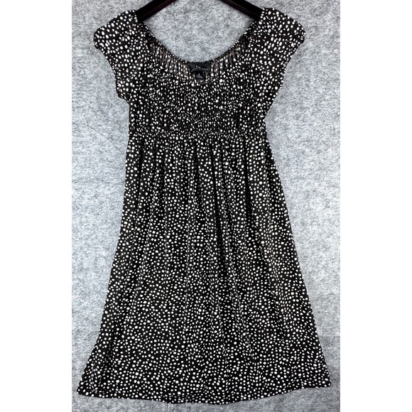 Iz Byer Dresses & Skirts - IZ Byer California Women Brown with White polka dots Dress Empire Waist Sz Small